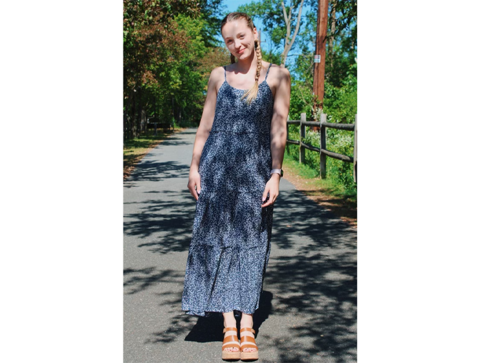 bali at last maxi dress Treasures of Bali Women's Sharon Tiered Maxi Dress XL / Navy