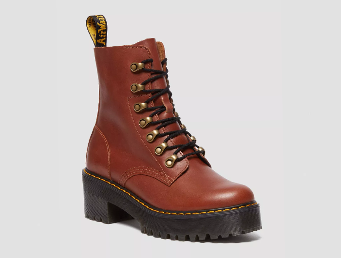 Dr. Martens Women's Leona Farrier Leather Heeled Boots