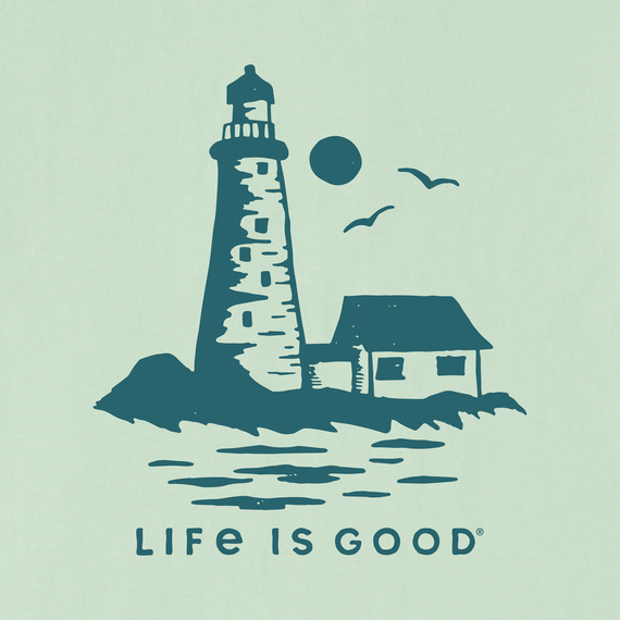 Life is Good Men's Crusher Lite Tee - Lighthouse Sea