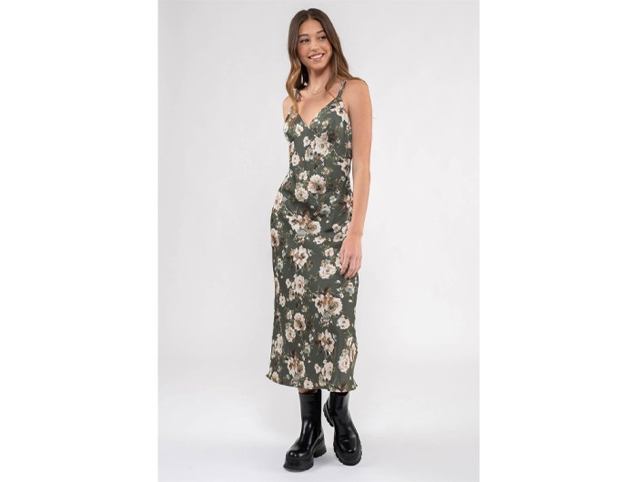 Blu Pepper Women's Empire Waist Slip Midi Dress Blu Pepper Women's Empire Waist Slip Midi Dress