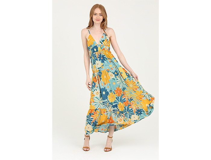 A.P.C｜DRESSES (Angela Dress (COGWI F35064 IAK) Annelie dress | Viscose-linen blend with large flower print