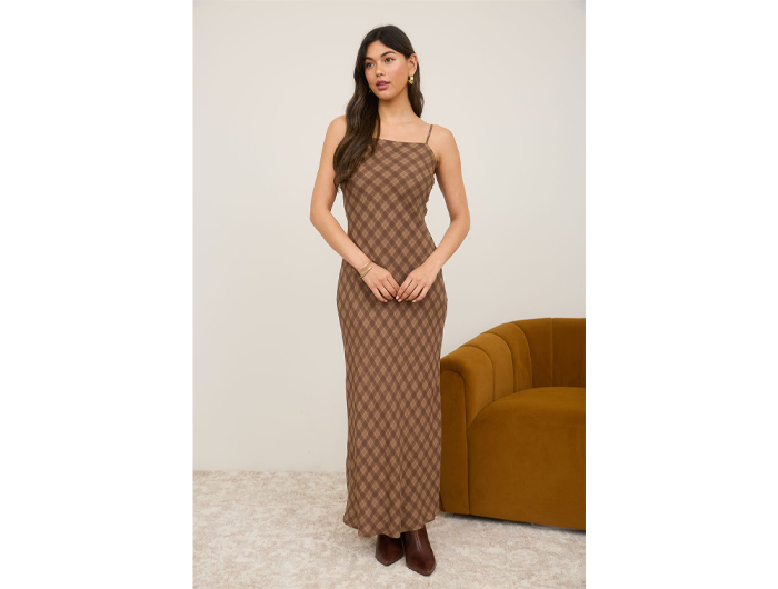 blu pepper maxi dress Women's Spaghetti Strap Sheath L / Brown Multi flattering silhouette Color:BLOSSOM PINK LinkedStyleReference:023040481-023040482-023040911 Off The Shoulder Maxi