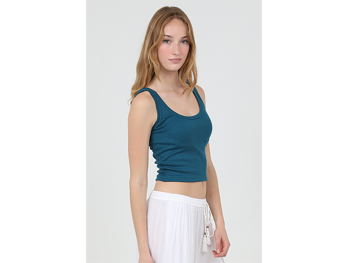 Angie Women's Ribbed Cropped Tank