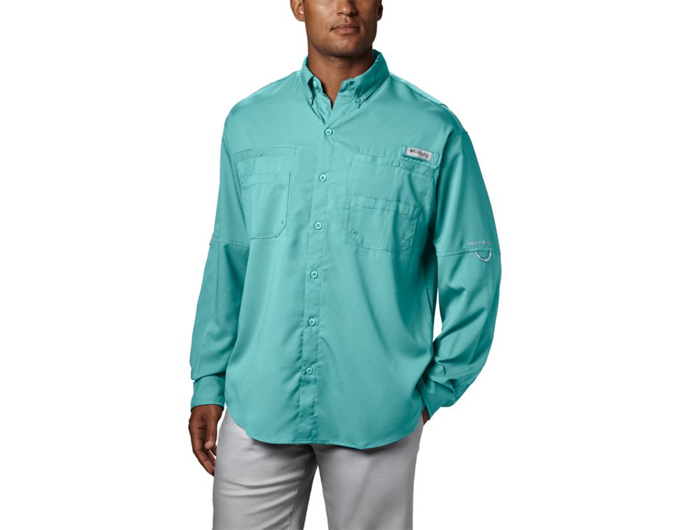 Columbia Men's PFG Tamiami II Short Sleeve Shirt, Small, Bluestone