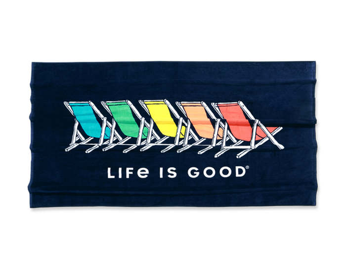 Life is Good x Berkshire Beach Towel - Spectrum Beach Chairs