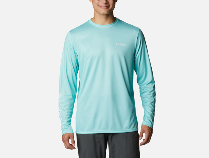 Chemise Columbia PFG Omni-Shade Manches Longues - Homme - Taille XL - Bleu Pêche