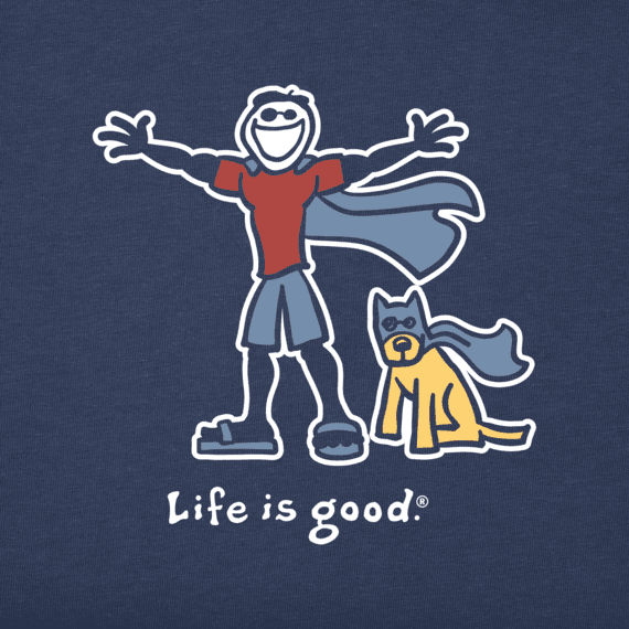 Life is Good Boy's Vintage Crusher Tee - Superhero Jake and Rocket