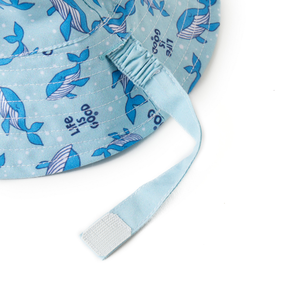 Life is Good Baby Made in the Shade Bucket Hat - Whale Pattern