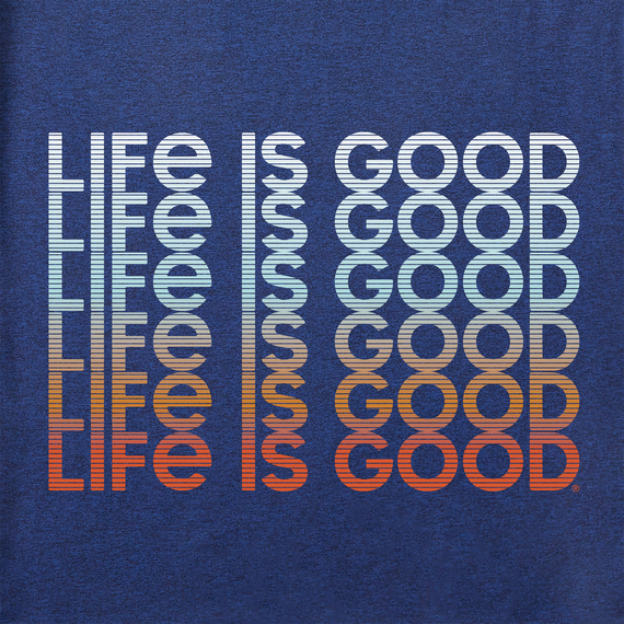 Life is Good Men's Long Sleeve Active Tee - Linear Life is Good Stack