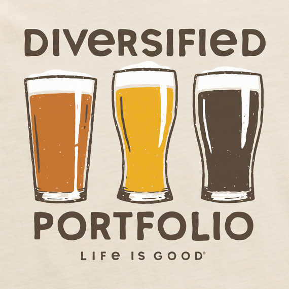 Life is Good Men's Long Sleeve Crusher Tee - Diversified Portfolio Beer