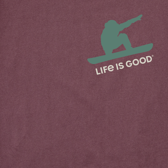 Life is Good Men's Long Sleeve Crusher Tee - Frequent Flyer Snowboard
