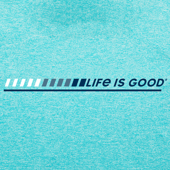 Life is Good Men's Active Hooded Long Sleeve Tee - Life is Good Racing Stripe