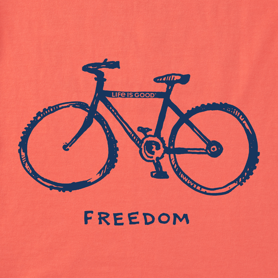 Life is Good Women's Long Sleeve Crusher Lite Vee - Freedom Bike