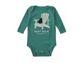 Life is Good Infant Long Sleeve Crusher Baby Bodysuit - Holiday Adirondack Bear