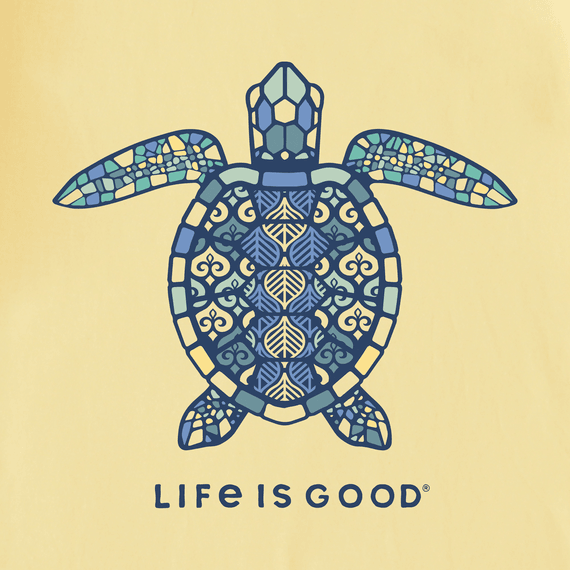 Life is Good Women's Crusher Lite Tee - Mandala Turtle