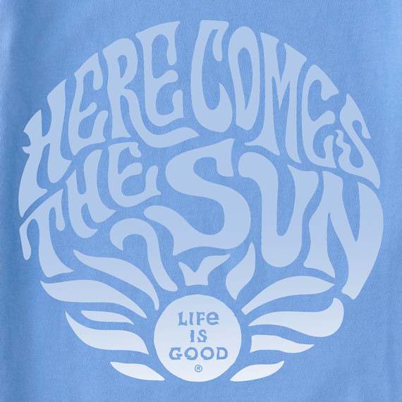 Life is Good Women's Long Sleeve Crusher Lite - Trippy Here Comes the Sun