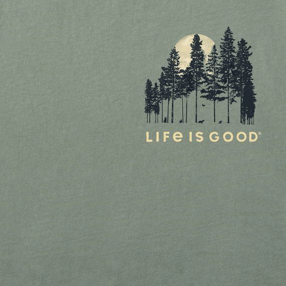 Life is Good Men's Simply True Fleece Zip Hoodie - Take It Outside Forest