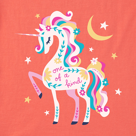 Life is Good Kids' Crusher Tee - One of a Kind Unicorn
