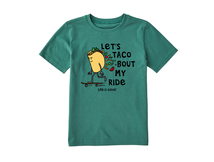 Life is Good Kids' Crusher Tee - Let's Taco Bout My Ride