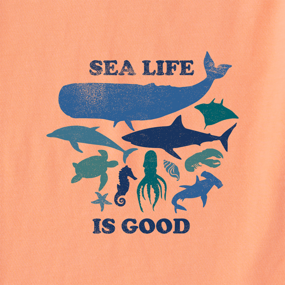 Life is Good Kids' Crusher Tee - Sea Life Is Good