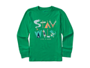 Life is Good Kid's Long Sleeve Crusher Tee - Stay Wild