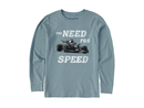 Life is Good Kid's Long Sleeve Crusher Tee - Need for Speed