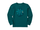 Life is Good Kid's Long Sleeve Crusher Tee - Daisy Cat