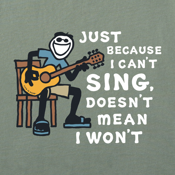 Life is Good Men's Crusher Lite Tee - Jake Can't Sing Guitar