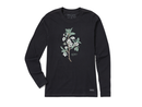 Life is Good Women's Long Sleeve Crusher Tee - Antique Plum Blossom Painting