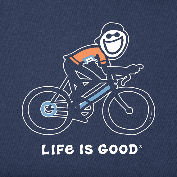 Life is Good Men's Crusher Tee - Jake Bike