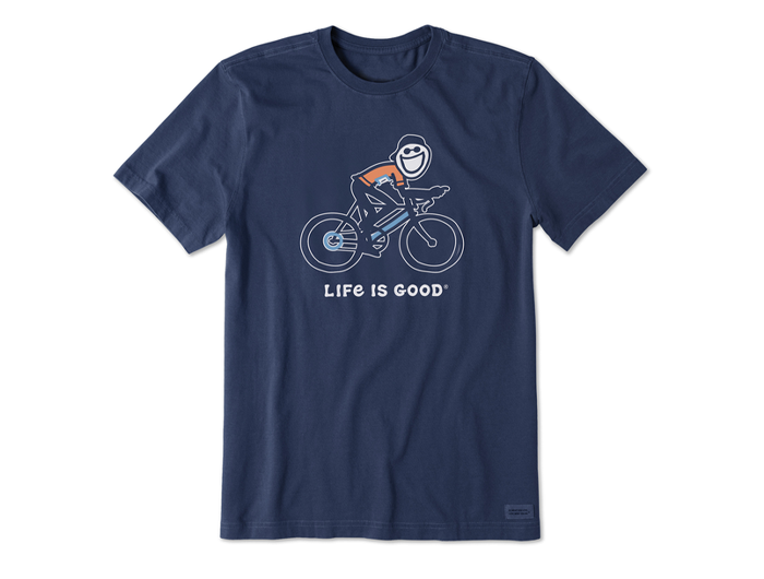 Life is Good Men's Crusher Tee - Jake Bike