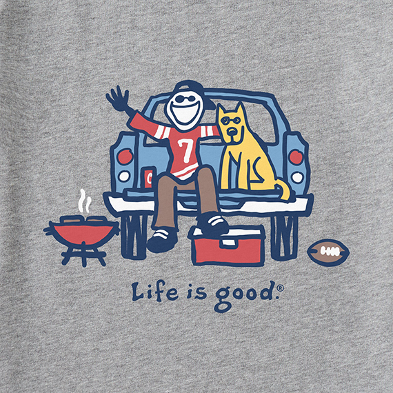 Life is Good Men's Crusher Tee - Jake and Rocket Tailgate