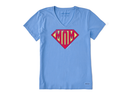 Life is Good Women's Crusher Vee - Supermom Shield