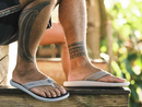 Olukai Men's Pili Waterproof Leather Flip Flops