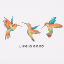 Life Is Good Women's Crusher Lite Vee - Three Fall Hummingbirds