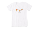 Life Is Good Women's Crusher Lite Vee - Three Fall Hummingbirds