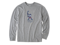 Life is Good Men's Long Sleeve Crusher Tee - Jake Hockey Swing