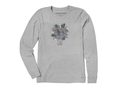 Life is Good Women's Long Sleeve Crusher Tee - Pinecone Bouquet