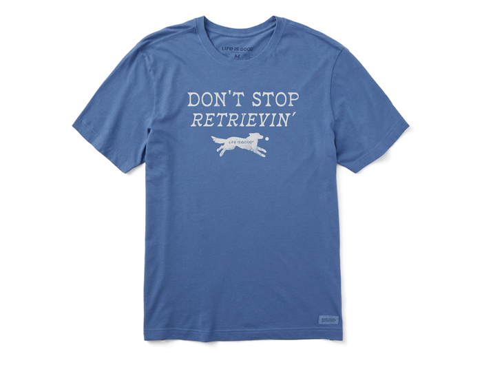 Life is Good Men's Crusher Tee - Don't Stop Retrievin'