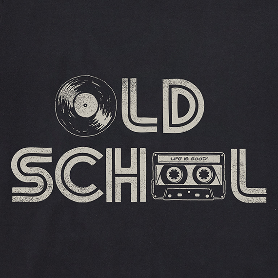 Life is Good Men's Crusher Tee - Old School Vinyl Cassette