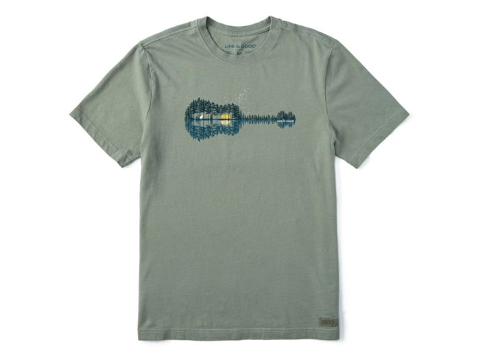 Life is Good Men's Crusher Lite Tee - Pine Guitarscape