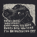 Life is Good Women's Crusher Lite Tee - Black Snack Dog
