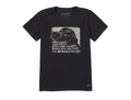 Life is Good Women's Crusher Lite Tee - Black Snack Dog