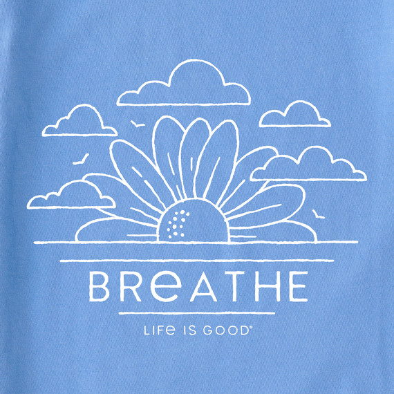 Life is Good Women's Crusher Tee - Breathe Sunflower Sunrise