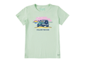 Life is Good Women's Crusher Tee - Jackie and Rocket Follow The Sun 4x4