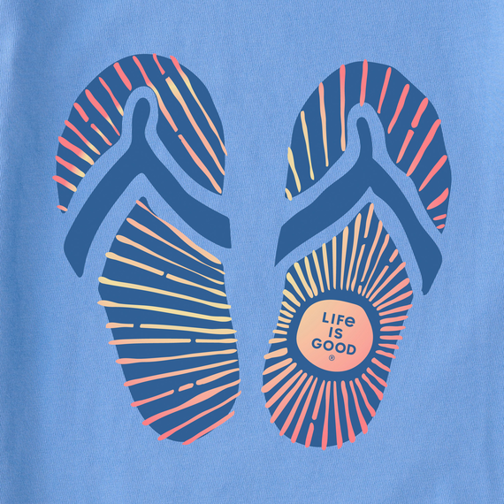 Life is Good Women's Crusher Tee - Sunburst Flip Flops