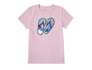 Life is Good Women's Crusher Tee - Flip Flops Tropical Sunset