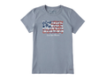 Life is Good Women's Crusher Tee - Count Your Blossoms USA Flag