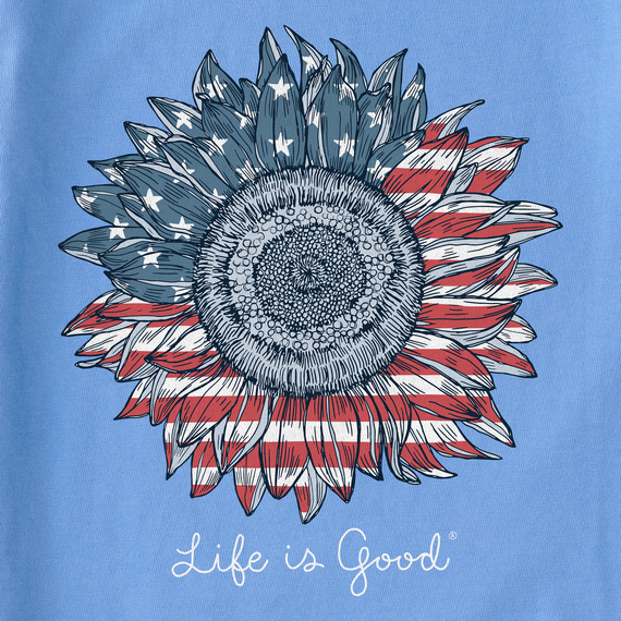 Life is Good Women's Crusher Tee - American Sunflower