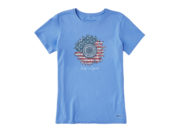 Life is Good Women's Crusher Tee - American Sunflower